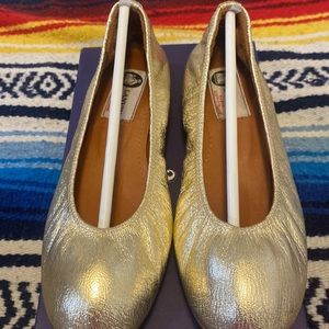 Lanvin Gold Ballet Flats Size 38 size 7